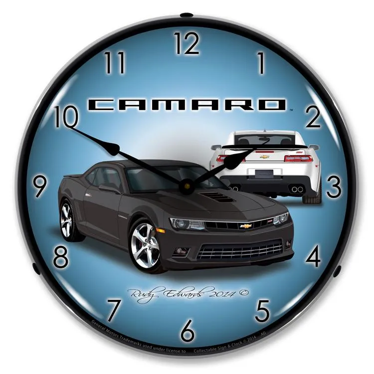 Collectable Sign and Clock - 2014 SS Camaro Ashen Grey Clock