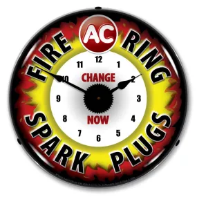 Collectable Sign and Clock - AC Fire Ring Clock