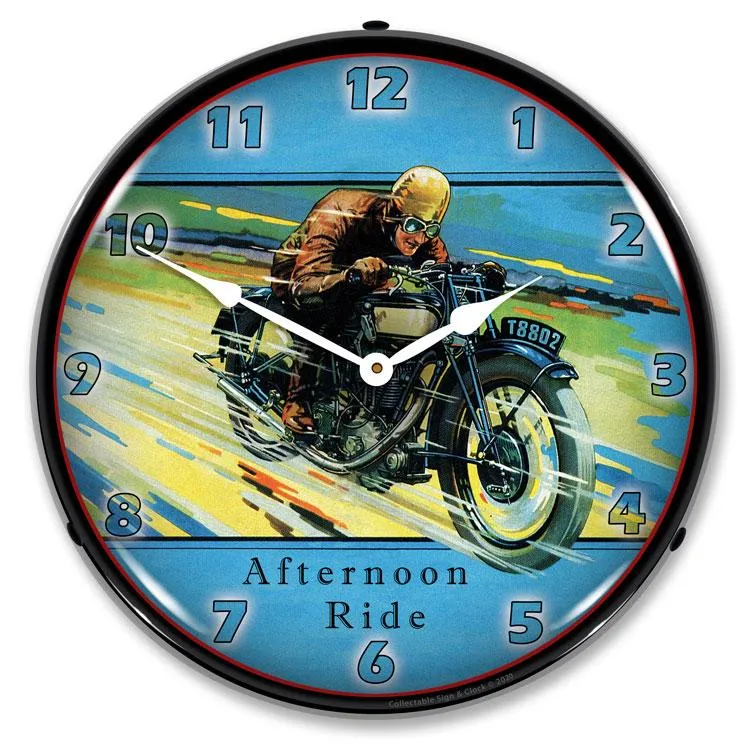 Collectable Sign and Clock - Afternoon Ride Clock