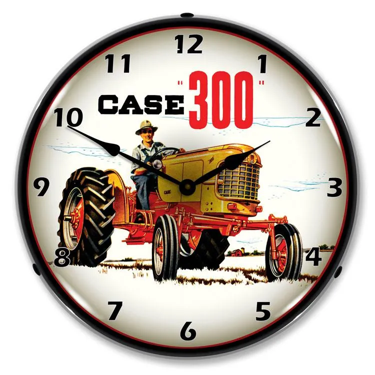 Collectable Sign and Clock - Case 300 Tractor Clock