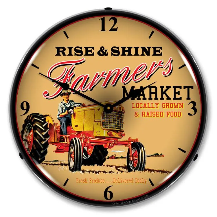 Collectable Sign and Clock - Farmers Market Clock