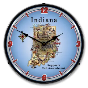 Collectable Sign and Clock - Indiana Supports the 2nd Amendment Clock