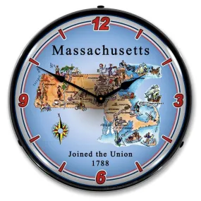 Collectable Sign and Clock - State of Massachusetts Clock