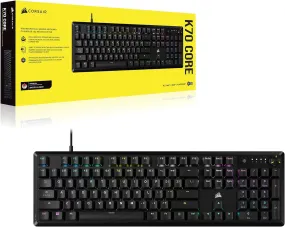 【優惠價】Corsair K70 CORE RGB Mechanical Gaming Keyboard (Cherry MLX Red Switch) Black CH-910971E-NA