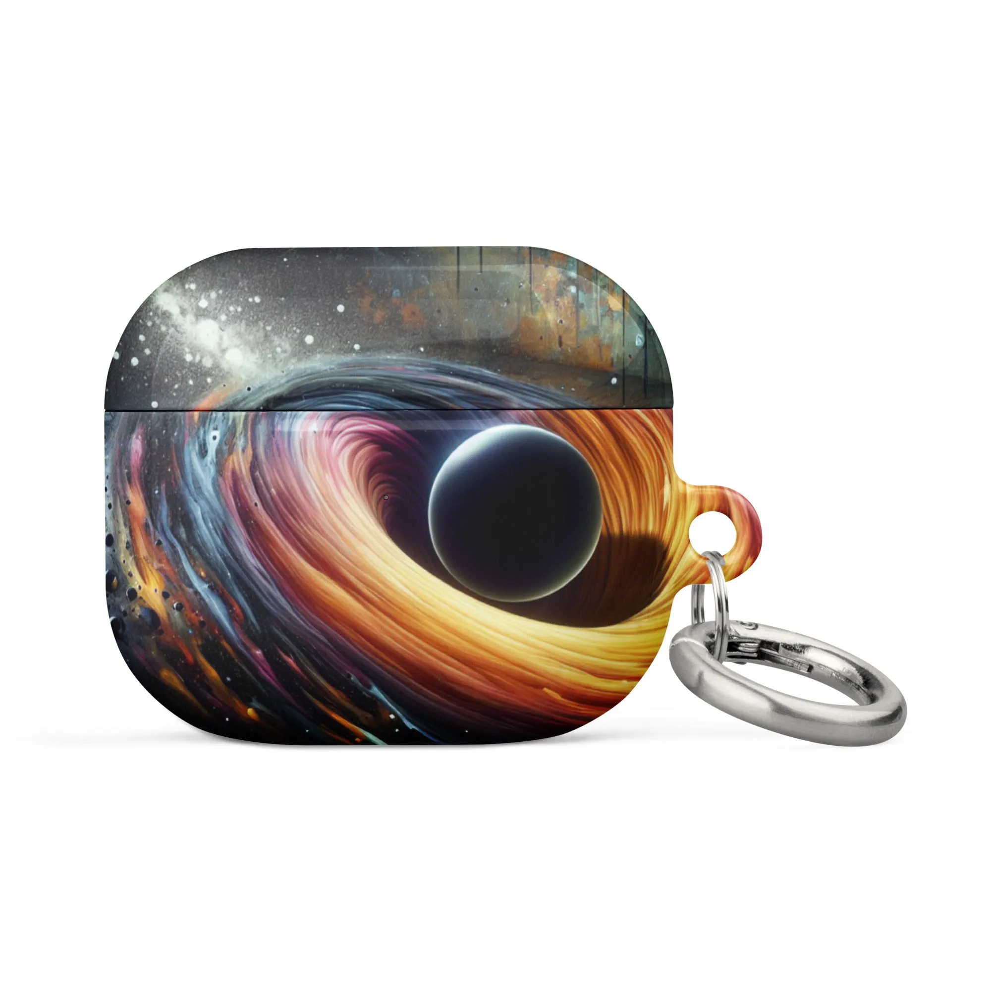 Cosmic Swirl AirPods® Case | Impact-Resistant Polycarbonate | Metal Carabiner | Scratch & Drop Protection