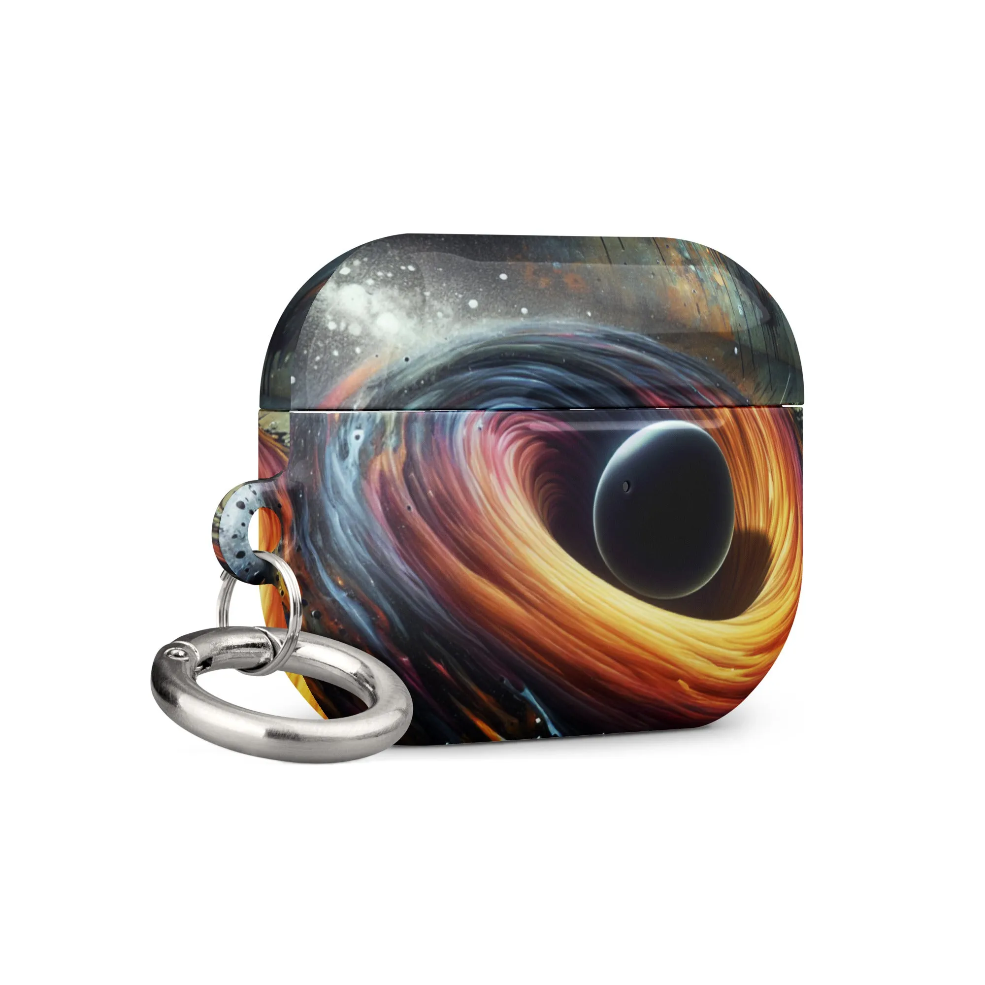 Cosmic Swirl AirPods® Case | Impact-Resistant Polycarbonate | Metal Carabiner | Scratch & Drop Protection