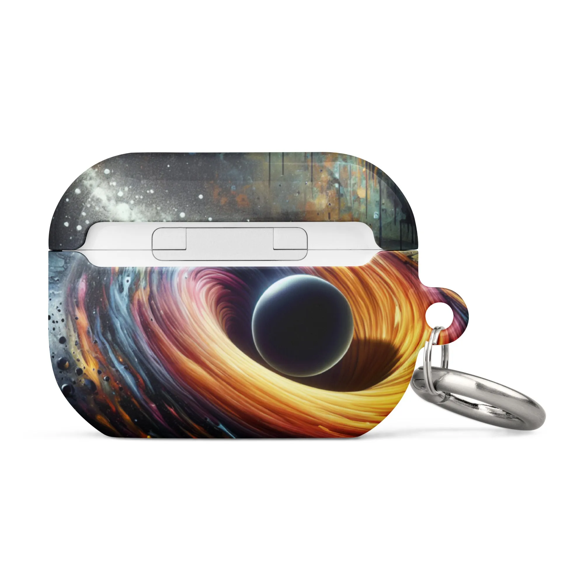 Cosmic Swirl AirPods® Case | Impact-Resistant Polycarbonate | Metal Carabiner | Scratch & Drop Protection