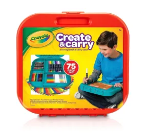 Crayola Create 'n Carry Case, Portable Art Tools Kit 75Pcs 046814