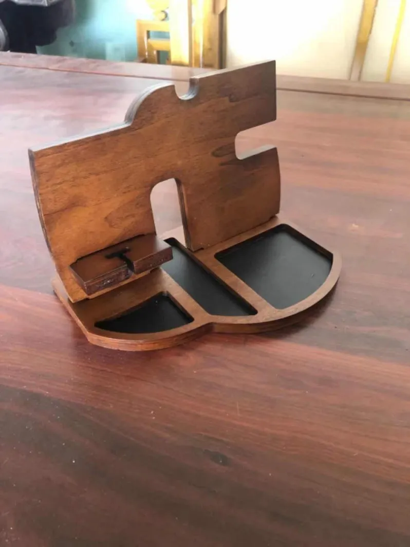 Creative New Product Wooden Wallet, Glasses, Multifunctional Desktop Bedside, Watch Video, Wooden Mobile Phone Holder Storage