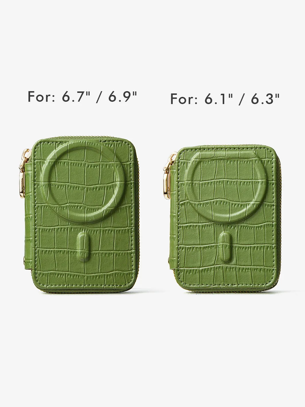 Crocodile Design Set- Detachable Zipper Wallet