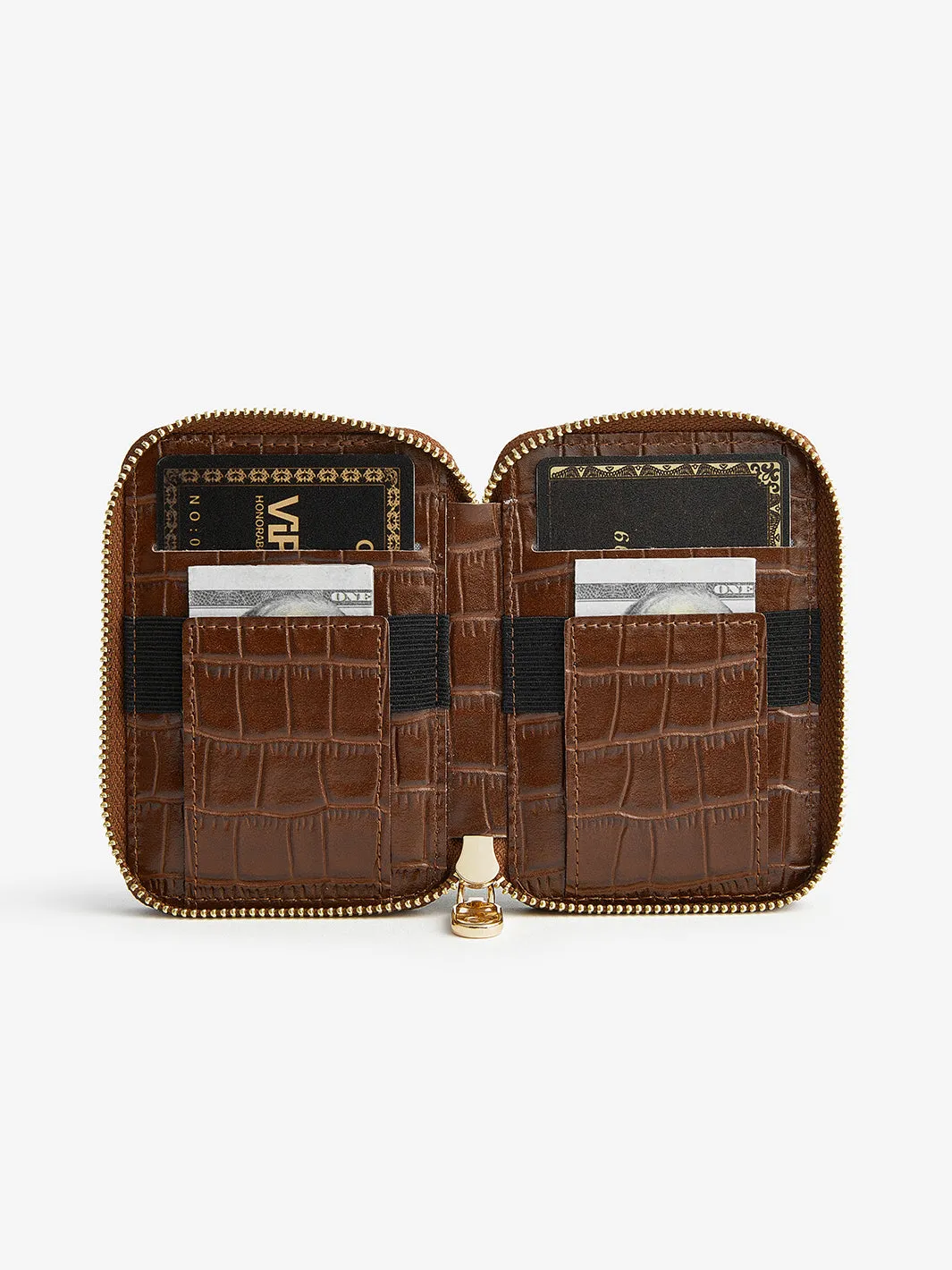 Crocodile Design Set- Detachable Zipper Wallet