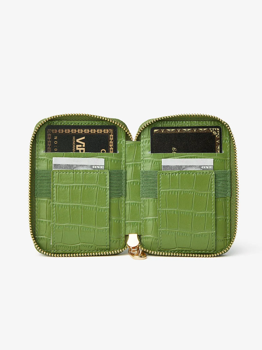 Crocodile Design Set- Detachable Zipper Wallet