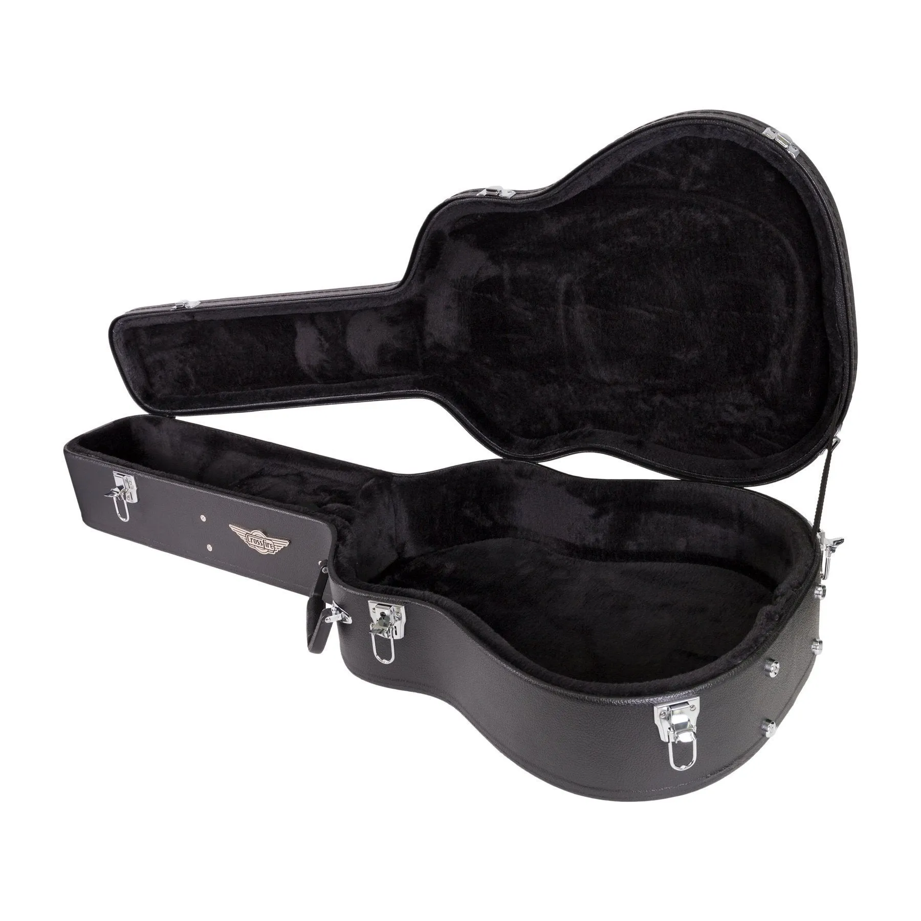 Crossfire Standard Shaped Dreadnought Acoustic Guitar Hard Case (Black)