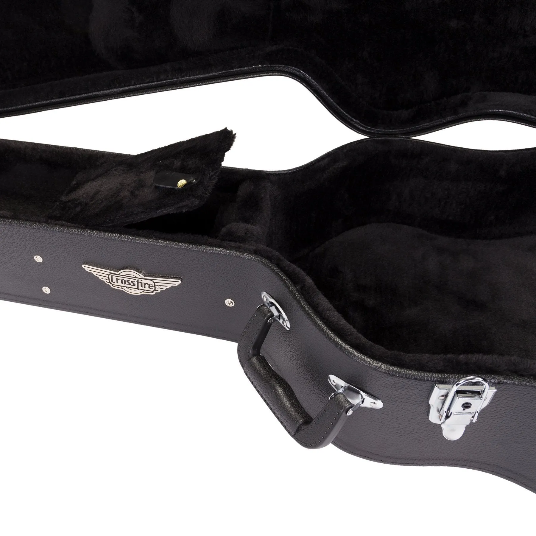 Crossfire Standard Shaped Dreadnought Acoustic Guitar Hard Case (Black)