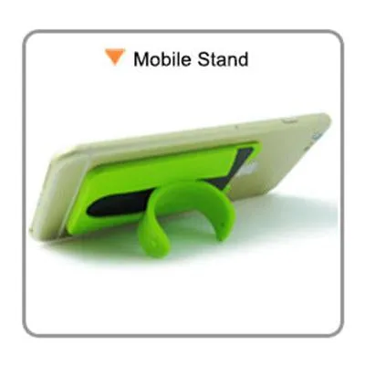 Custom Silicone Mobile Phone Wallet with Stand