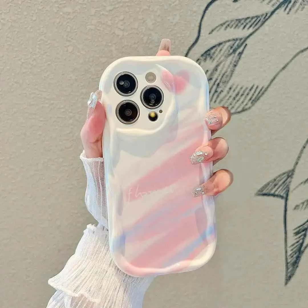 Cute Graffiti Soft Wave Phone Case for iPhone 11, 12, 13, 14, 15 Pro Max