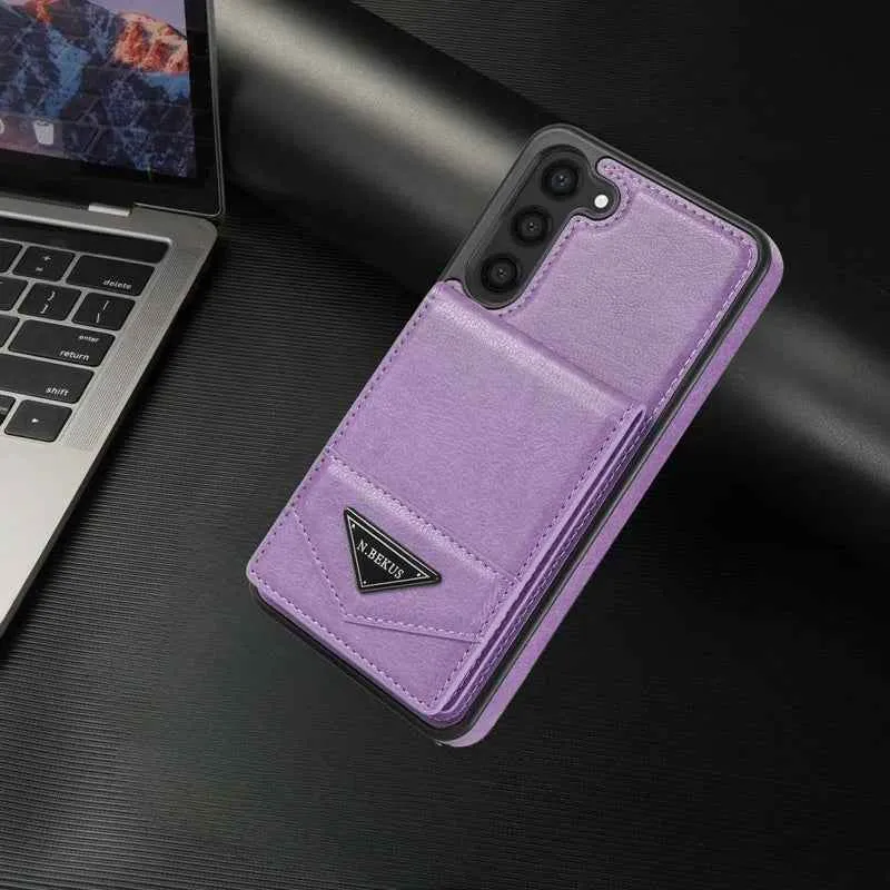 Cute Phone Cases For Galaxy A13, A14, A51, A52, A53, A54, S24, S23 FE, S22, S21 Plus, S20, and Note 20 Ultra - Leather Wallet Cover - TSP381