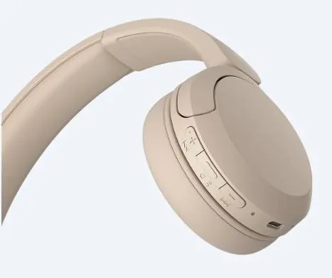 Cz E / Sony Wireless Headphones With Microphone 50-Hour Battery Life Cream