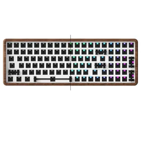 DAGK Walnut Wood Pro Full Size Wireless DIY Kit 100 Keys