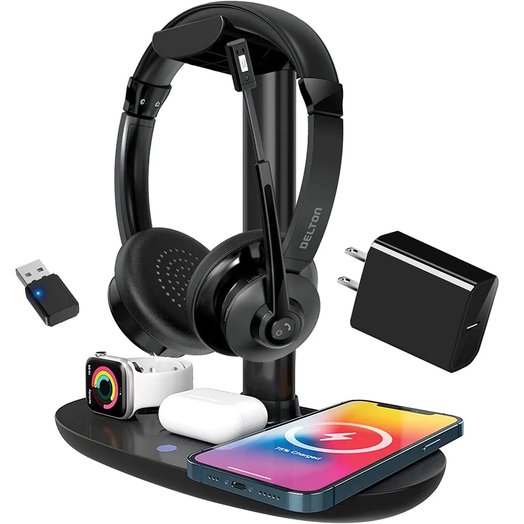 Delton HS1 Headset Stand with Wireless Charging