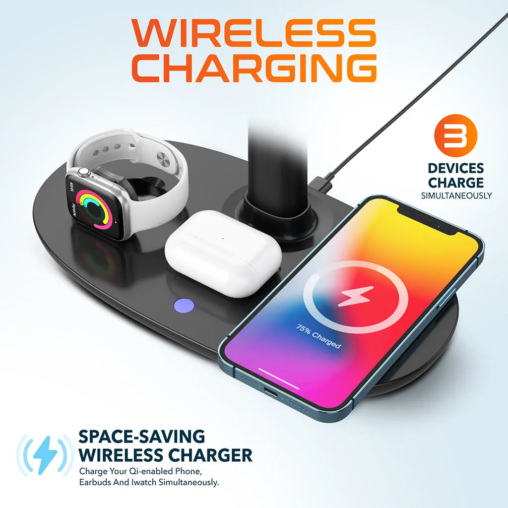 Delton HS1 Headset Stand with Wireless Charging