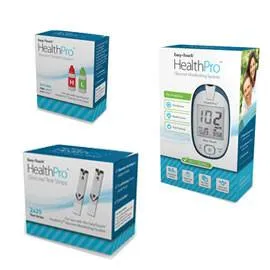 EasyTouch HealthPro Glucose Meter Kit Combo (Meter Kit, Test Strips 50ct and Control Solution)