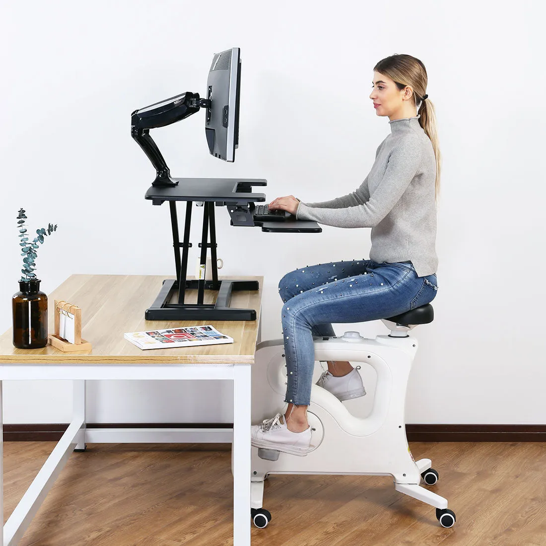 Electric Sit Stand Desk Converter (M Series)