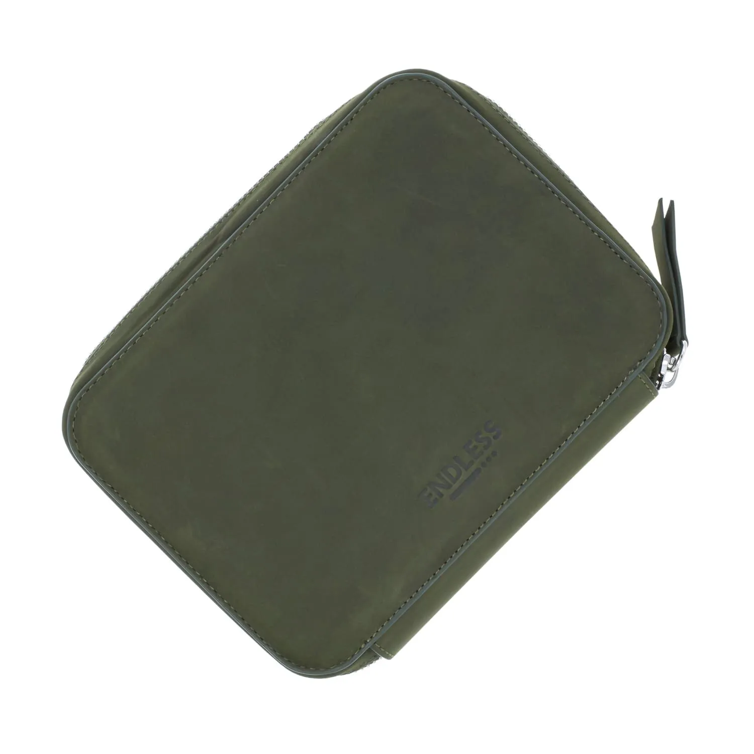 Endless Companion Leather Adjustable 10 Pen Pouch in Green