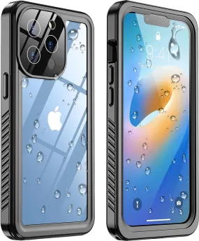 Entronix Waterproof Case for Apple iPhone 13 Pro Case, Full Body Shockproof with Built In Screen Protector, Heavy Duty Cover