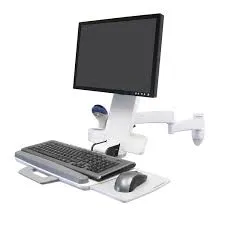 Ergotron 200 Series Combo Arm - Mounting Kit (Handle, Wall Bracket, Articulating Arm, Support Tray, Wrist Rest) For Lcd