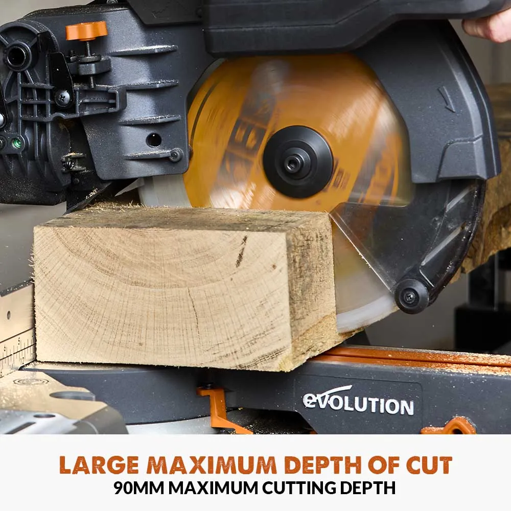 Evolution Cordless R255SMS-DB-Li 255mm 36V Double Bevel Mitre Saw