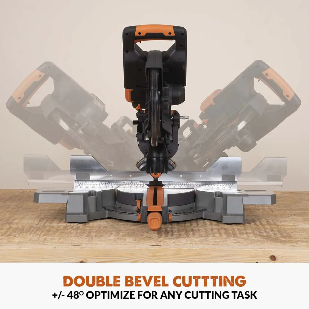 Evolution Cordless R255SMS-DB-Li 255mm 36V Double Bevel Mitre Saw