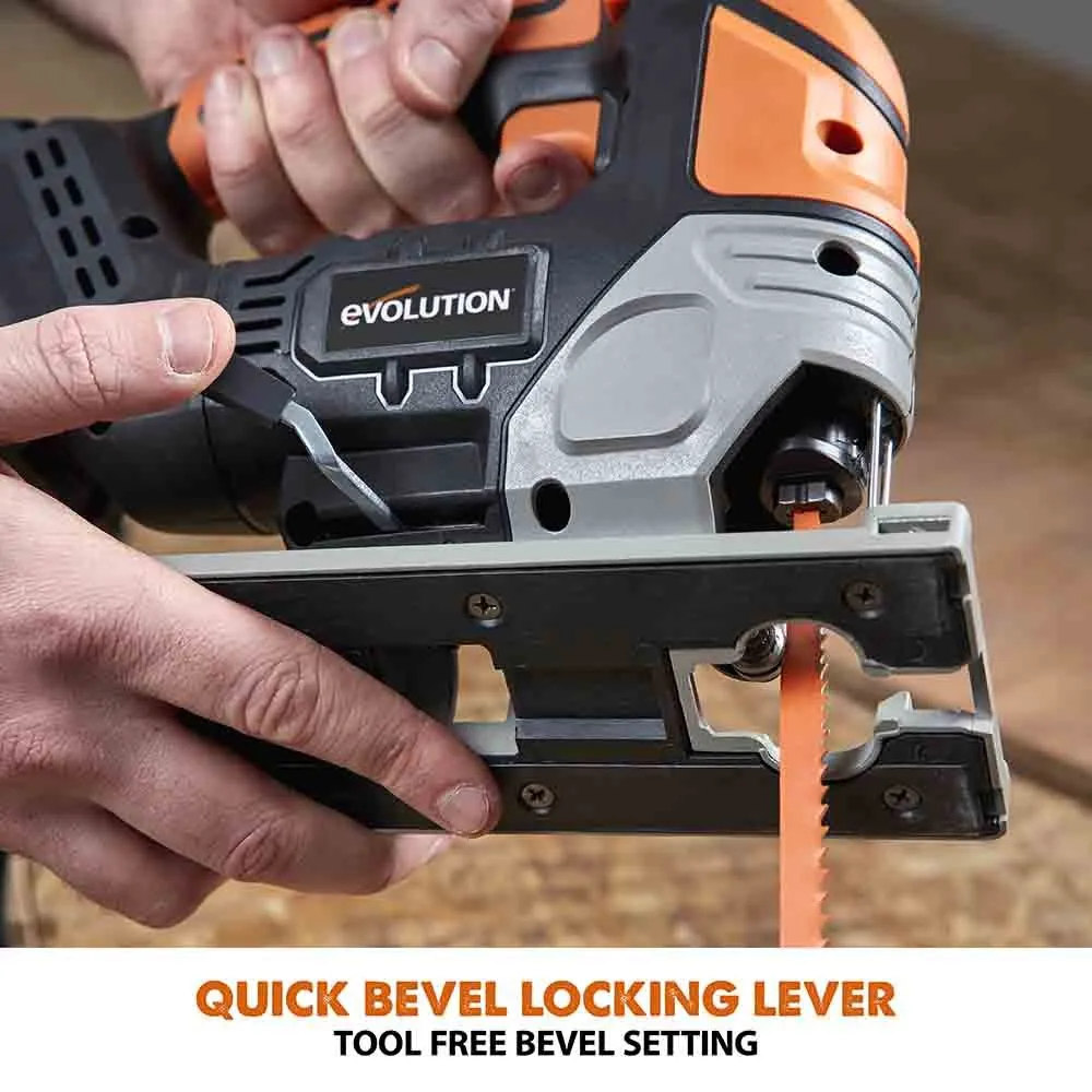 Evolution Cordless R90JGS-Li Jigsaw 18v Li-Ion EXT Inc Multi-Material Blades