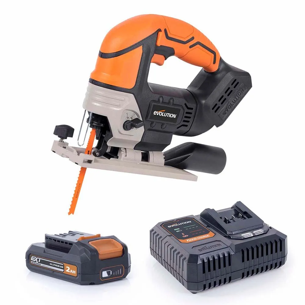 Evolution Cordless R90JGS-Li Jigsaw 18v Li-Ion EXT Inc Multi-Material Blades