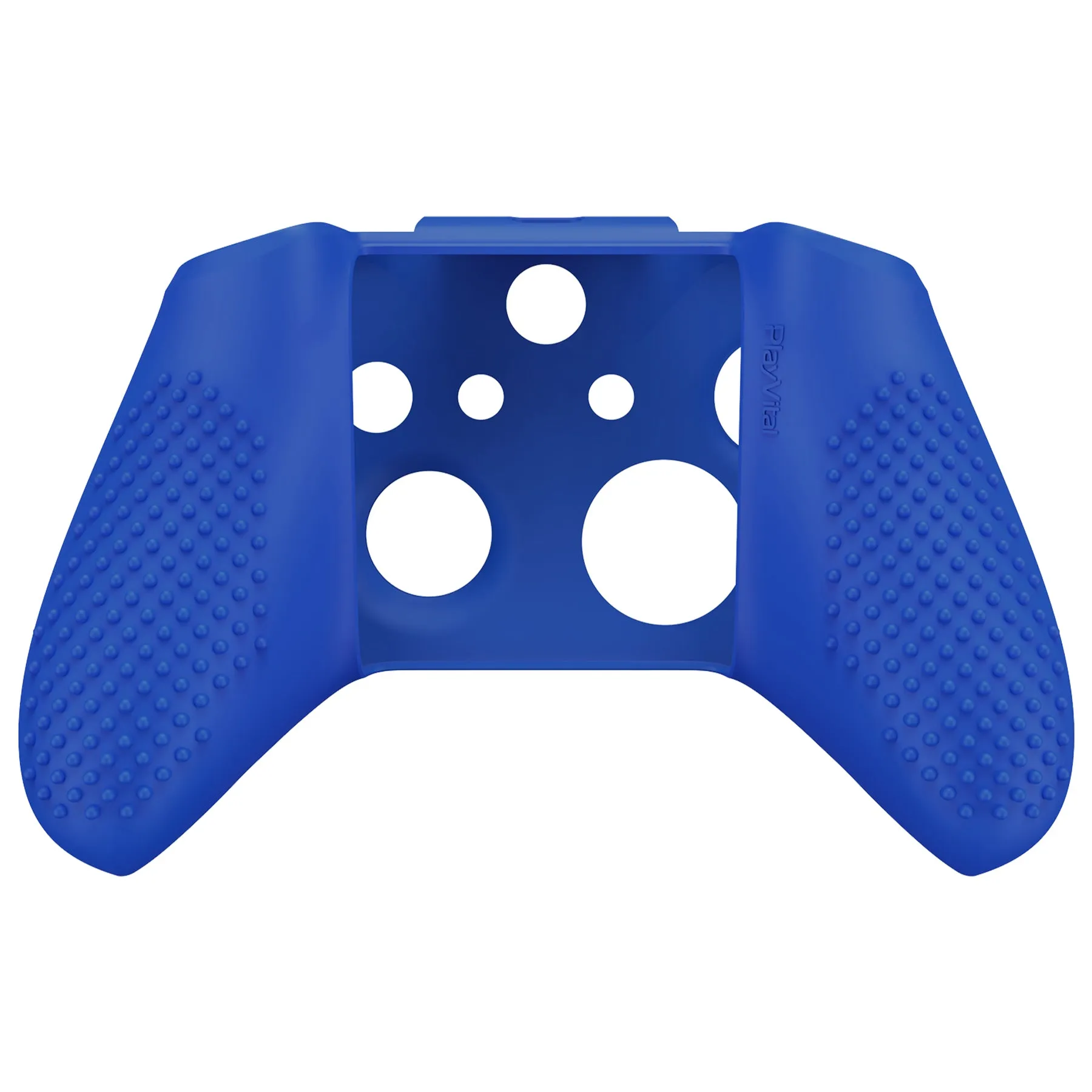 eXtremeRate PlayVital Soft Dark Blue Silicone Controller Cover Grips Caps for Xbox One S for Xbox One X-XBOWP0040GC