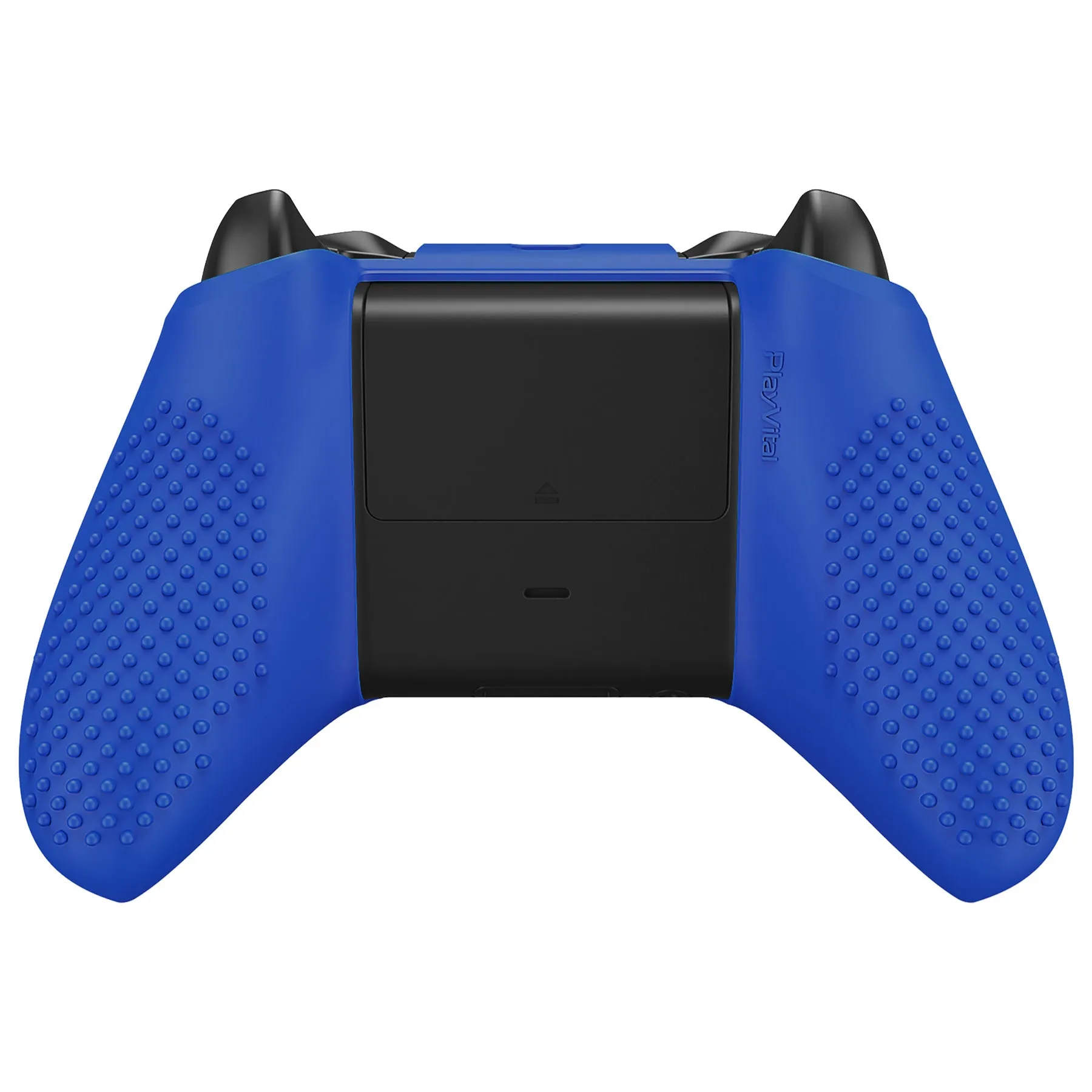 eXtremeRate PlayVital Soft Dark Blue Silicone Controller Cover Grips Caps for Xbox One S for Xbox One X-XBOWP0040GC