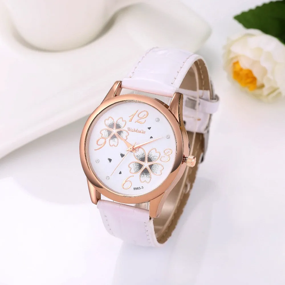 Fashion Luxury Crystal Watch Ladies Elegant Flowers Quartz Watch Women Watches Hour Gift