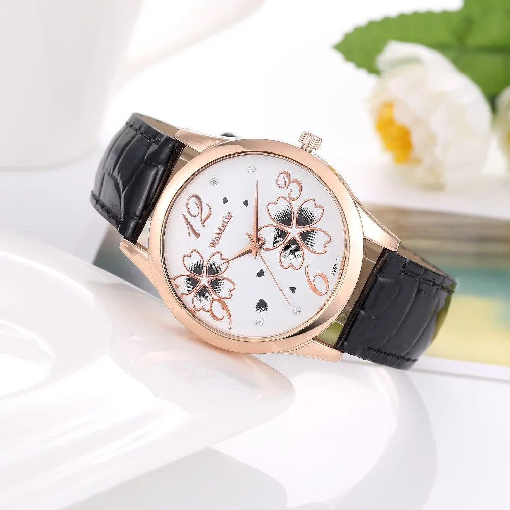 Fashion Luxury Crystal Watch Ladies Elegant Flowers Quartz Watch Women Watches Hour Gift