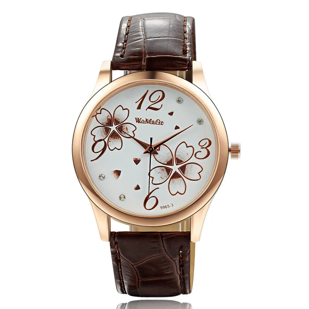 Fashion Luxury Crystal Watch Ladies Elegant Flowers Quartz Watch Women Watches Hour Gift