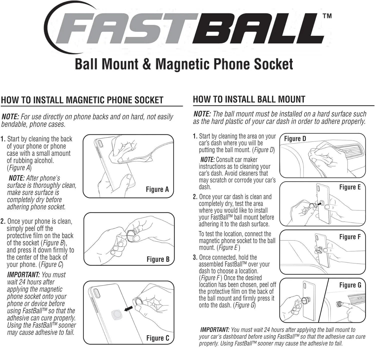 Fastball Deluxe Magnetic Car and Desk Cell Phone Mount