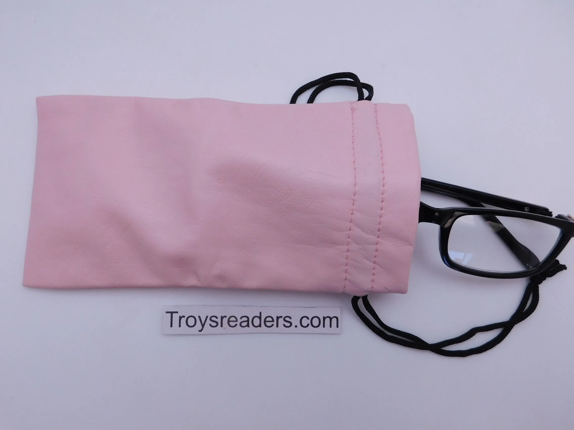 Faux Leather Pouch with String in Three Colors