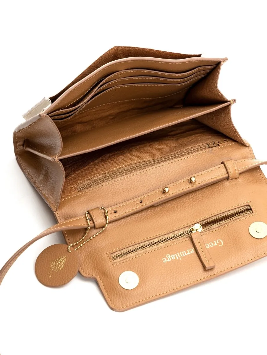 Fides (Caramel & White) | Women's bag made with Apple Leather