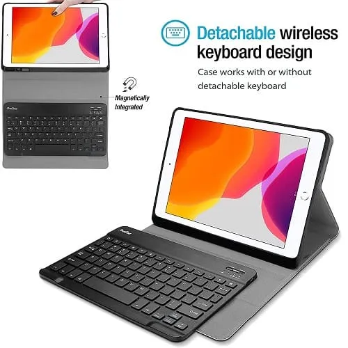 For Apple iPad Pro 12.9 " Wireless Bluetooth Keyboard Case, Folio Leather Smart Stand Cover