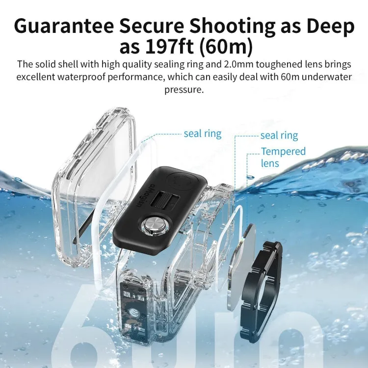 For Insta360 Ace Pro aMagisn Horizontal and Vertical Shooting Dive Shell 60m Waterproof Shell Accessories