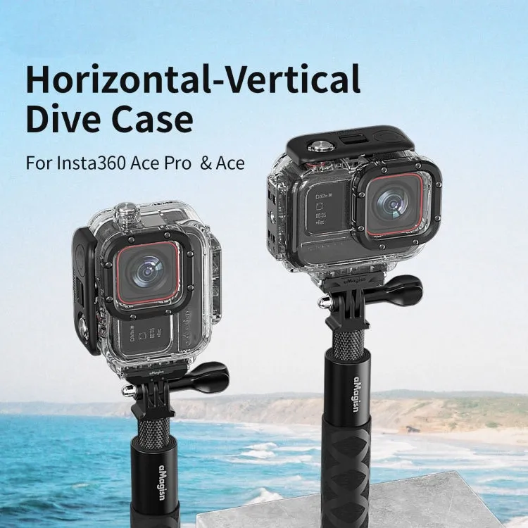 For Insta360 Ace Pro aMagisn Horizontal and Vertical Shooting Dive Shell 60m Waterproof Shell Accessories