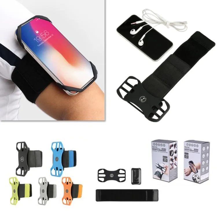 Four Claws Wide Removable Swivel Arm Wrist Strap Cell Phone Bag Sports Arm Bag For 4.5-7 inch Phone(Black)