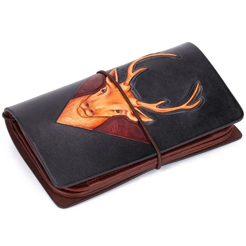 Full Grain Leather Leather Travel Wallet Handmade Personalized Leather Clutch