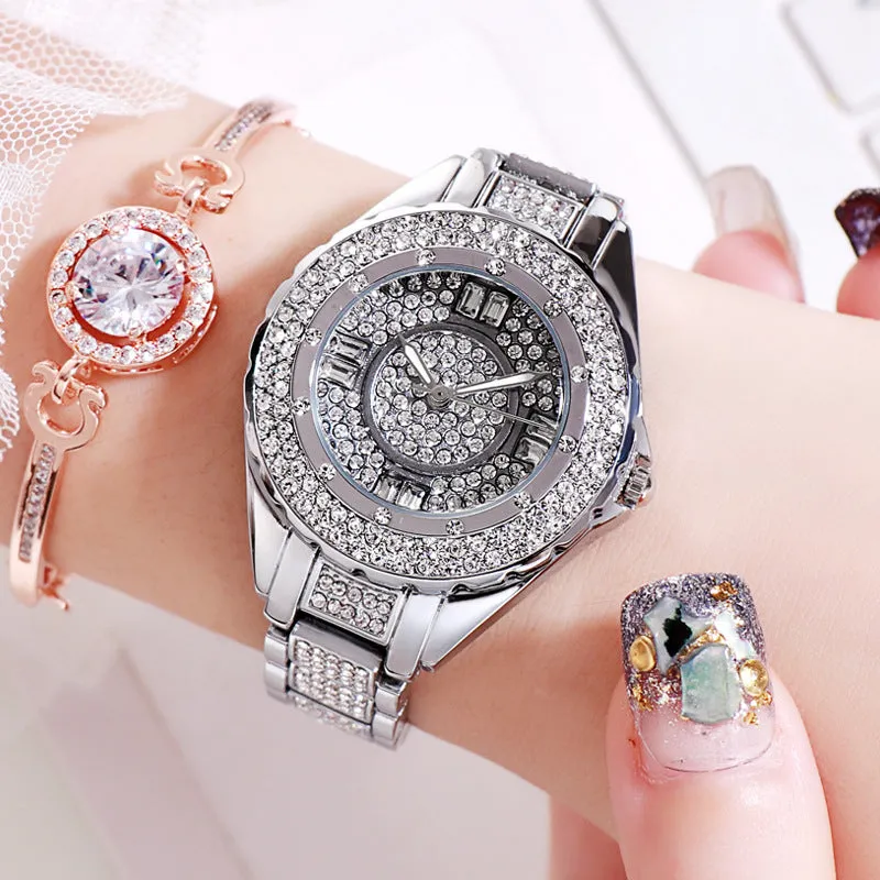 Full Of Diamond Steel Strap Women's Watch