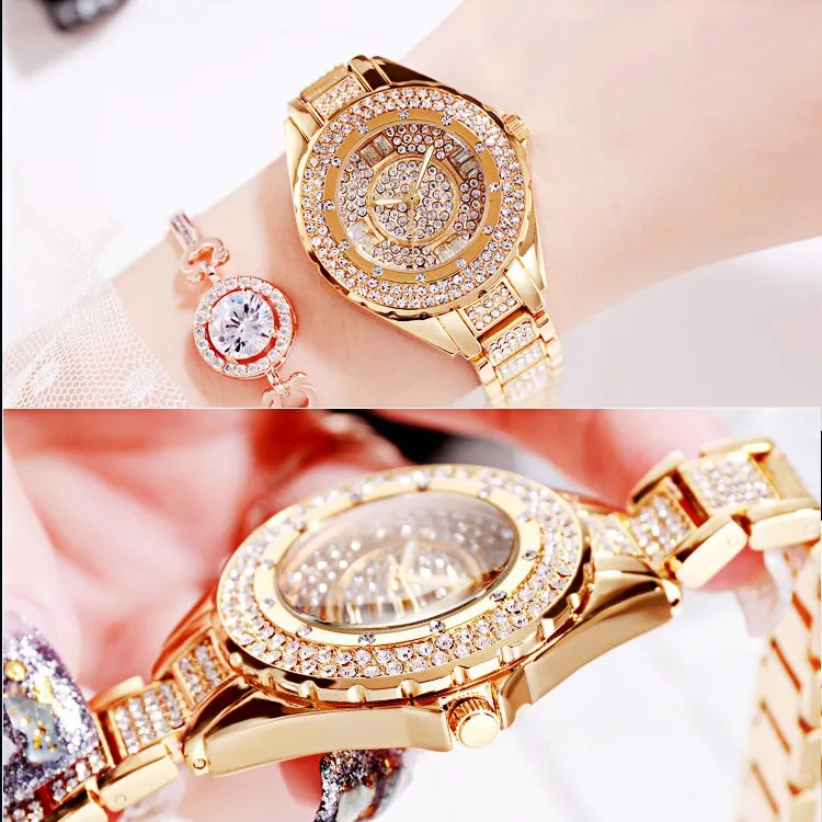 Full Of Diamond Steel Strap Women's Watch