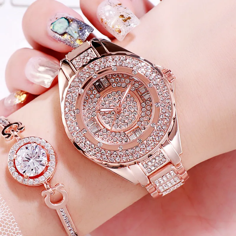 Full Of Diamond Steel Strap Women's Watch